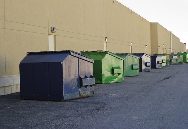 waste management containers at a worksite in Addison